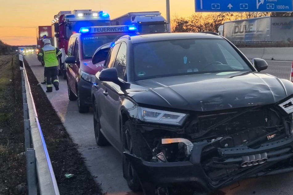 Unfall A9: Reifenteile auf A9! Unfall bei Leipzig sorgt für Gefahr