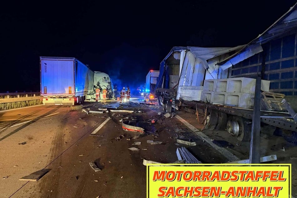 Die A9 war ein einziges Trümmerfeld.