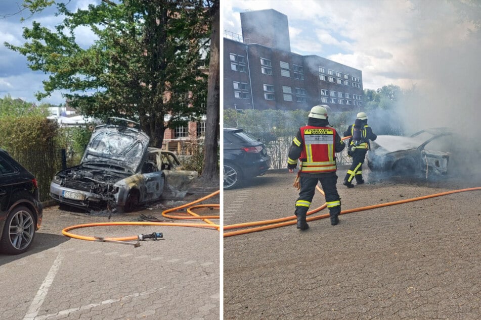 Der Wagen war nach dem Feuer für nichts mehr zu gebrauchen und musste abgeschleppt werden.