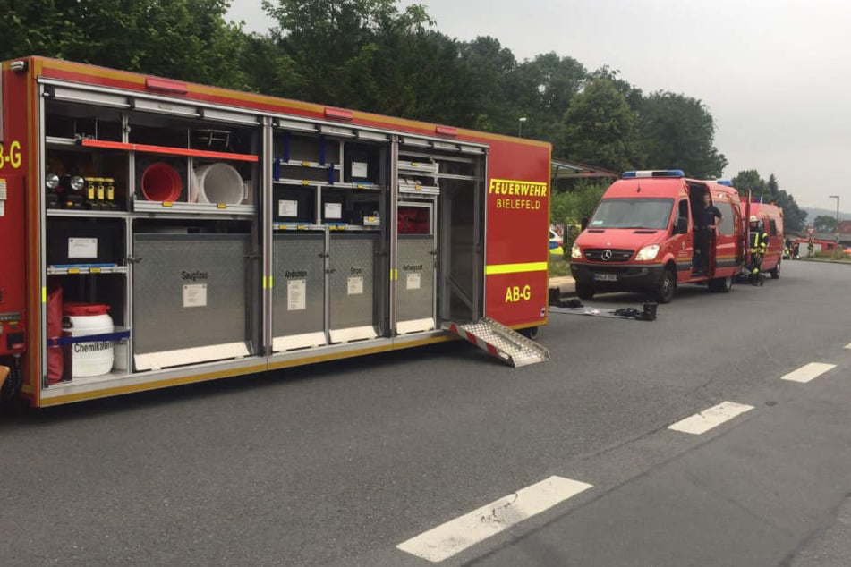 Die Feuerwehr war extra für einen Gas-Alarm vorbereitet.