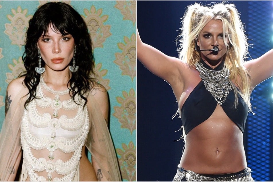 Britney Spears is getting a special nod from Halsey (l.), who will sample one of the pop star's classic hits on their new song.
