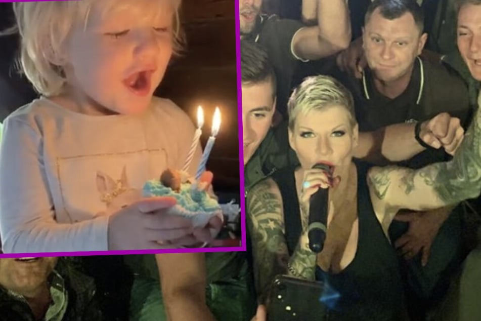 Melanie Müller feiert Geburtstag ihrer Tochter, am Abend steht sie wieder auf der Bühne