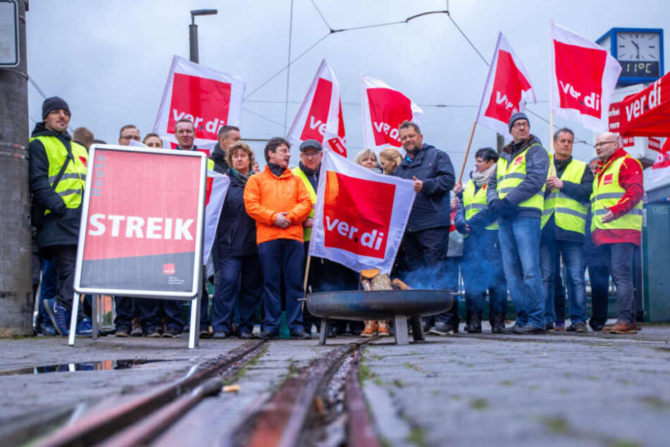 Die Beschäftigten des öffentlichen Nahverkehrs streikten.