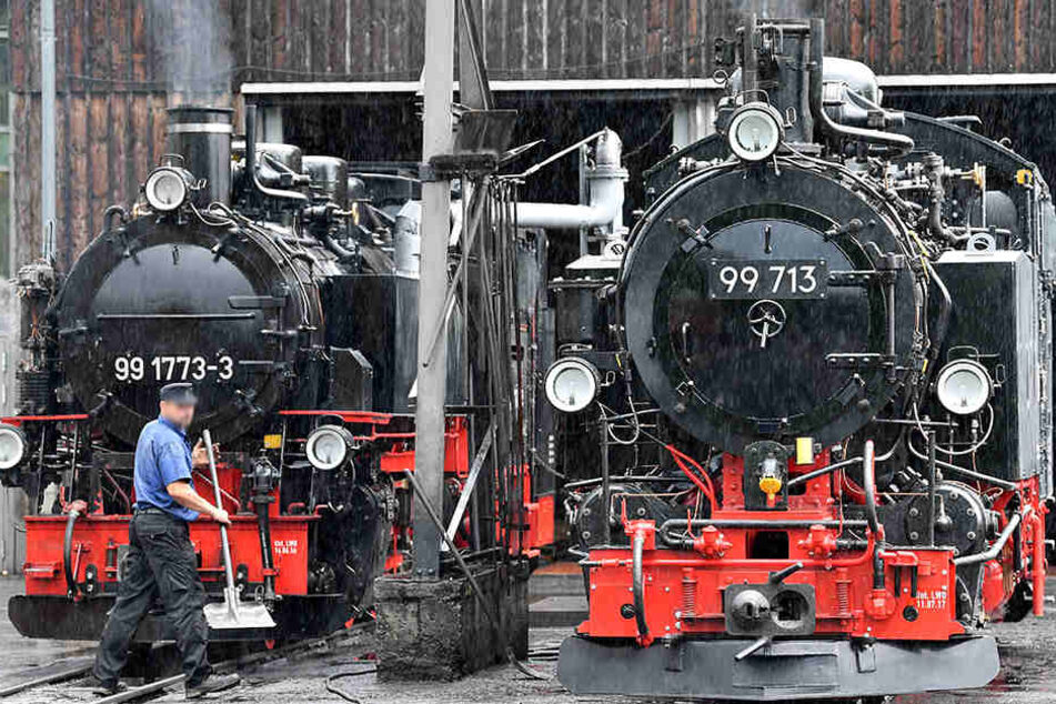 Zwischen Cranzahl und Oberwiesenthal wird gebaut, deshalb bleiben die Züge der Fichtelbergbahn in der Zeit im Bahnhof. (Archivbild)
