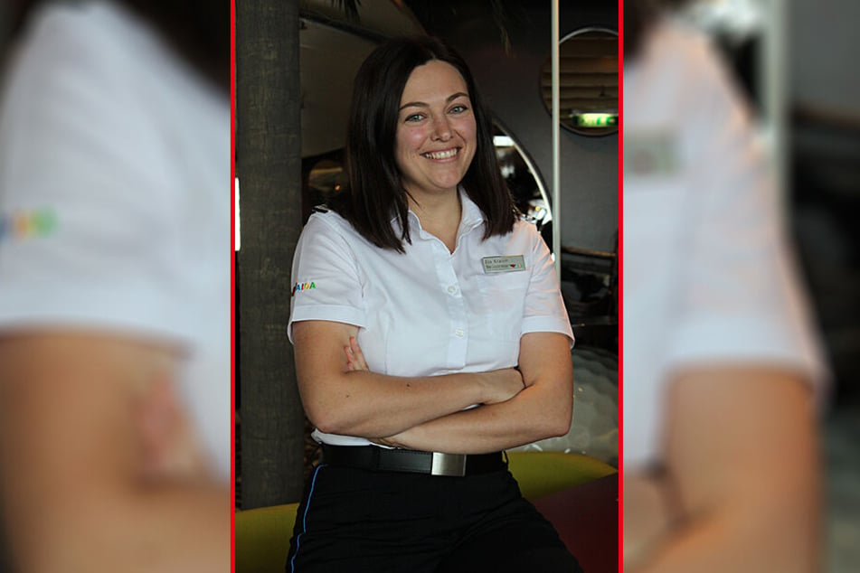 Sie organisiert auf dem Schiff die Landausflüge: Eva Krause (30) aus Schirgiswalde liebt ihren abwechslungsreichen Job.