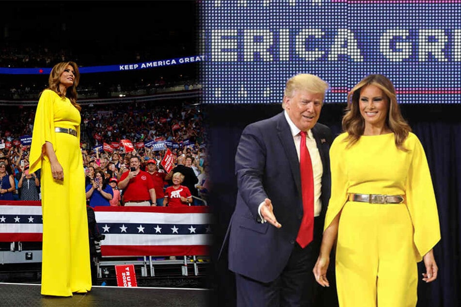 Beim Wahlkampf: Melania Trump zieht mit knallgelbem Jumpsuit alle Blicke auf sich