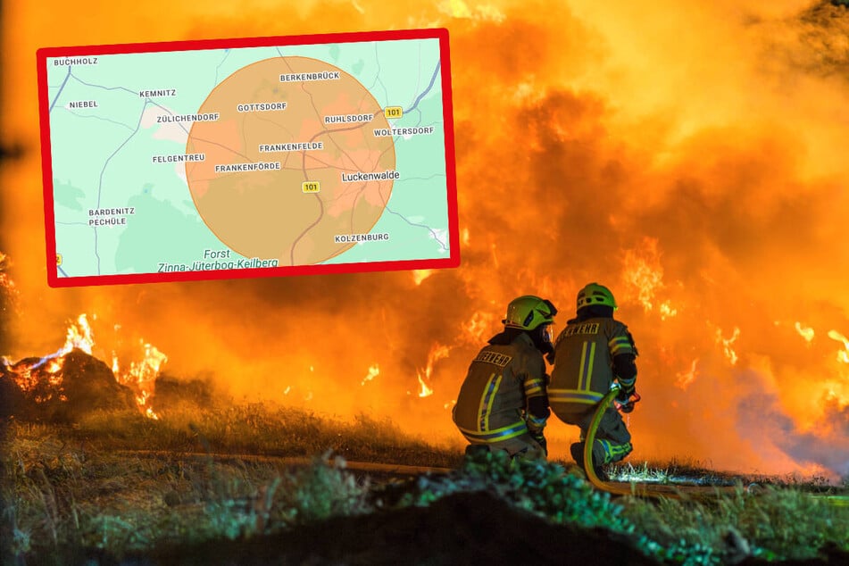 Flammeninferno in Luckenwalde: NINA reißt Anwohner aus dem Schlaf