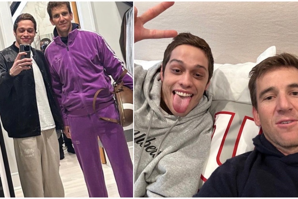 Pete Davidson whips up some fun with the "GOAT" Eli Manning!