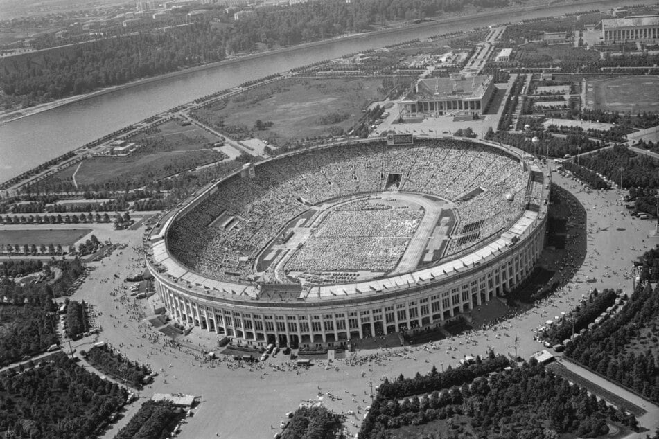 Das heutige Luschniki-Stadion im Jahr 1974 - circa acht Jahre vor der Katastrophe.