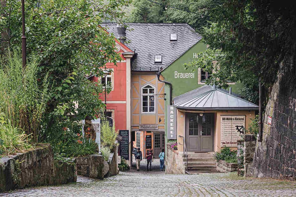 Stippvisite 30 Jahre nach dem Mauerfall: In Schmilka besuchten die Bremer Blogger auch die Schmilksche Mühle.