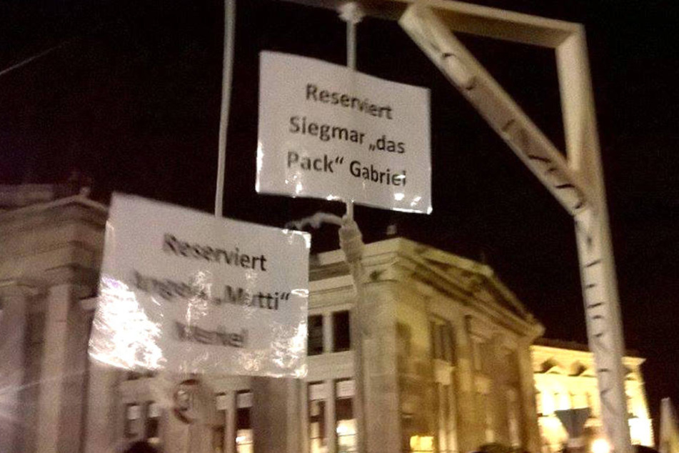 Bei einer Demonstration 2015 sorgte der Galgen für Schlagzeilen.