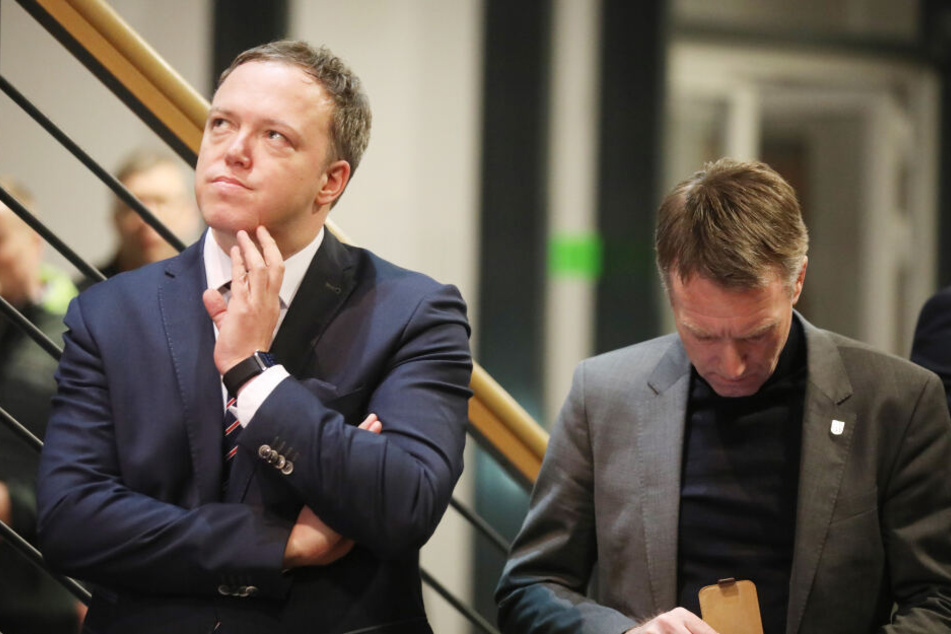 Mario Voigt (li.) und Raymond Walk von der CDU sind bei den Verhandlungen mit dabei.