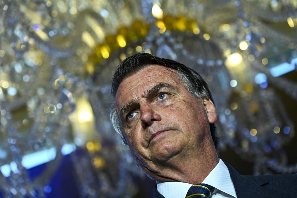 Former Brazilian President Jair Bolsonaro speaks during a "Power of the People Rally" at Trump National Doral resort in Miami, Florida, on February 3, 2023.