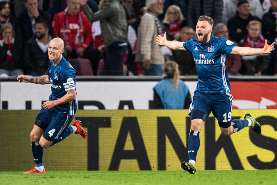 Joker Manuel Wintzheimer jubelt über sein ersten Treffer im Dress des HSV.
