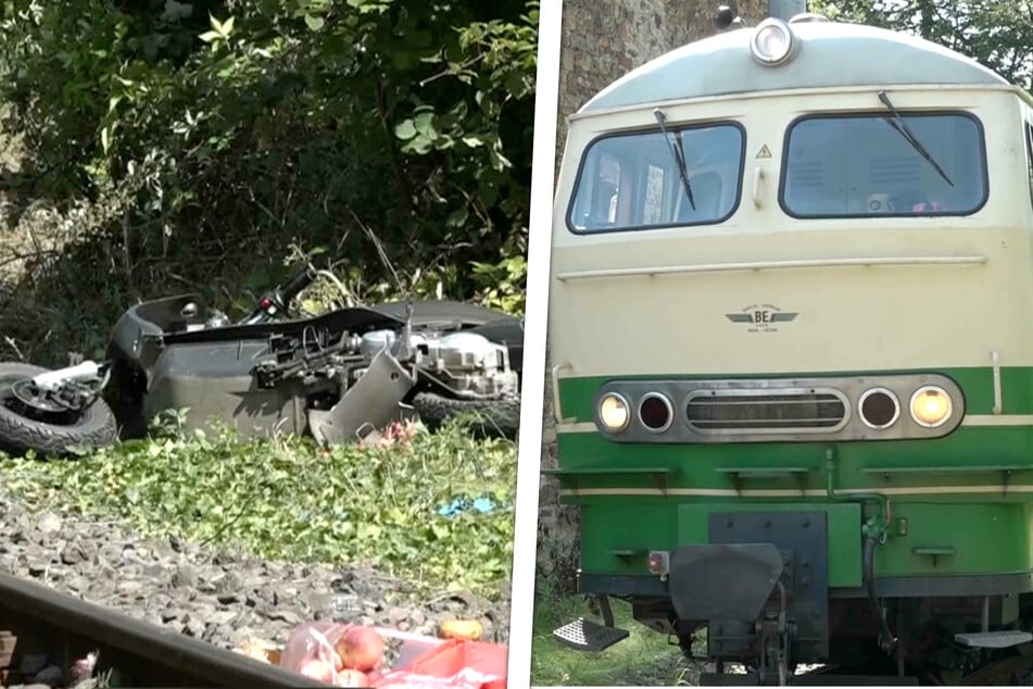 Tödlicher Fehler an Bahnübergang? Rollerfahrer prallt in Ausflugszug und stirbt sofort!