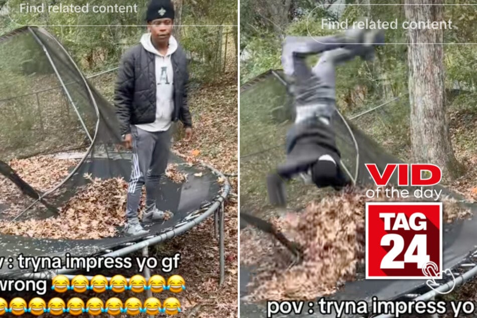 viral videos: Viral Video of the Day for January 6, 2025: Man's attempt at impressing girl with trampoline flip goes wrong!