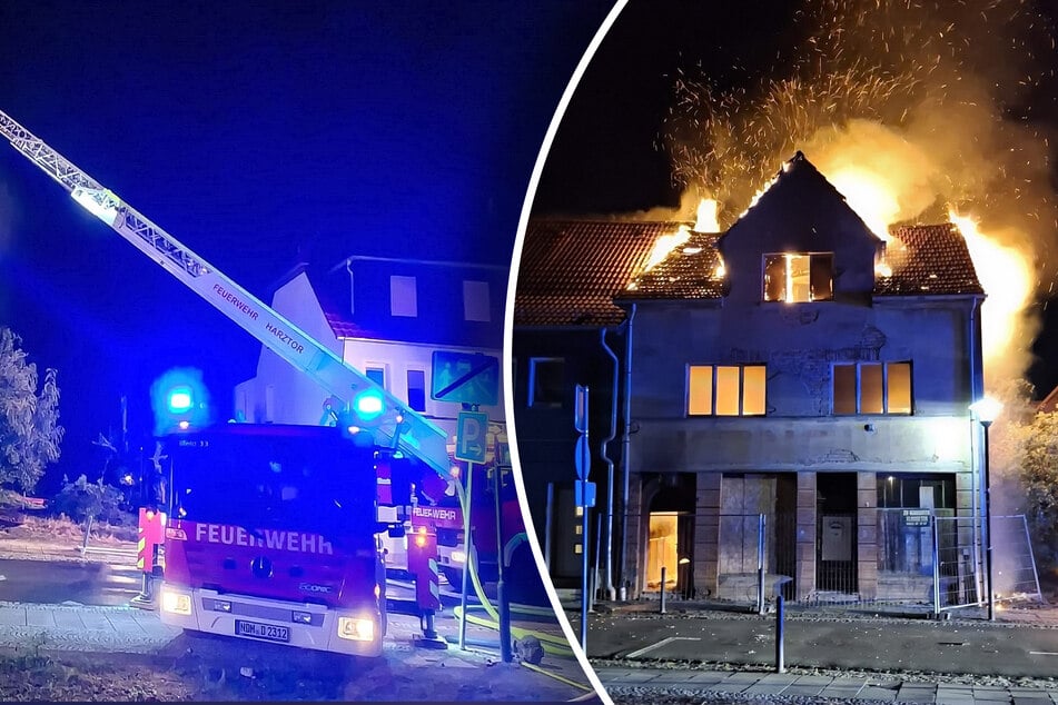 Haus steht in Vollbrand: Flammen greifen auf benachbartes Gebäude über