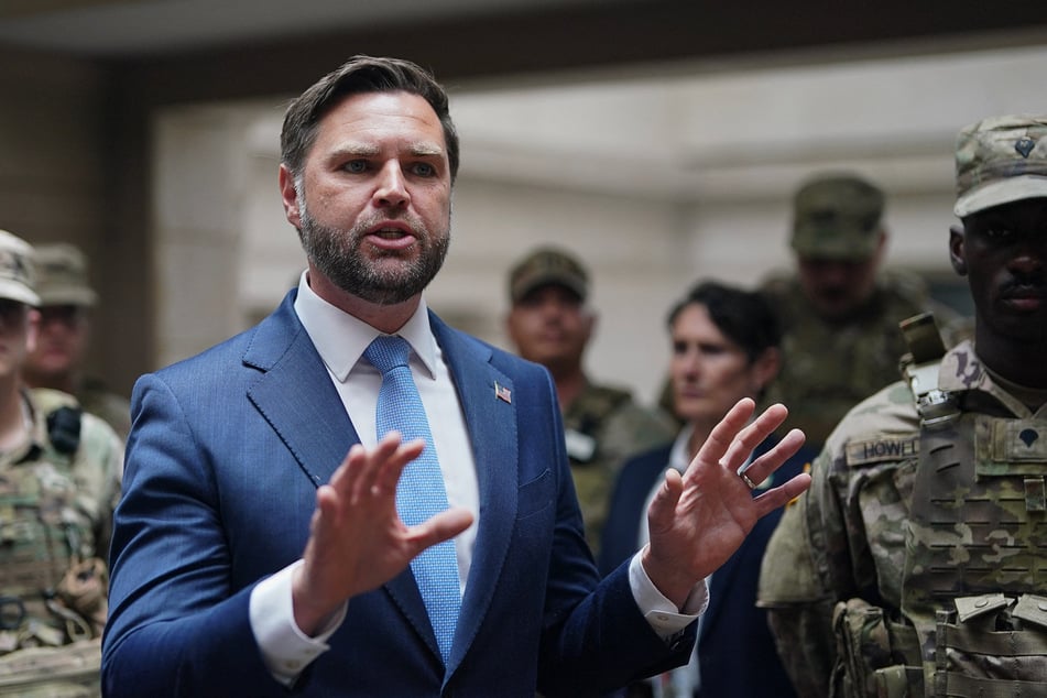 JD Vance visited National Guard troops mobilized in Washington on Wednesday.