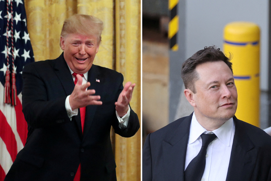 Donald Trump (l.) has been banned from Twitter, but there are concerns that new boss Elon Musk might bring him back.