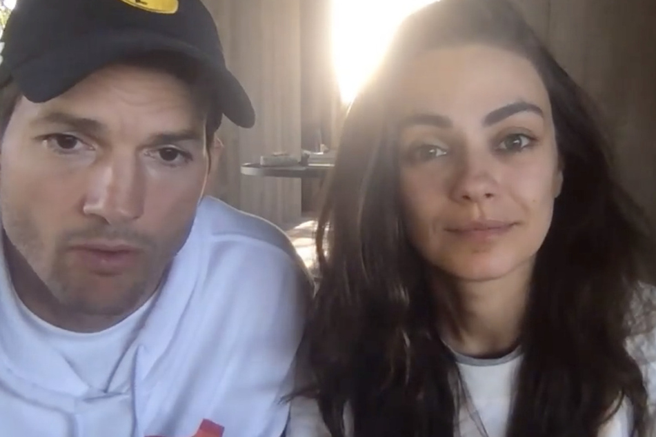 On Thursday, Mila Kunis (r.) and Ashton Kutcher shared with fans that they exceeded their goal of $30 million for their GoFundMe campaign, which was launched earlier this month.