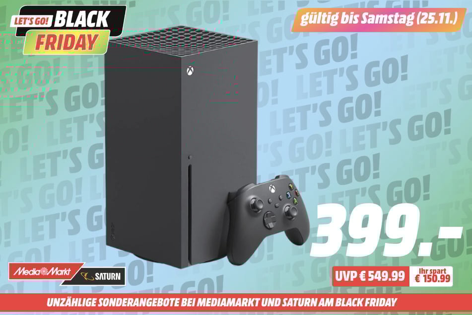 Microsoft Xbox Series X
für 399 statt 549,99 Euro.