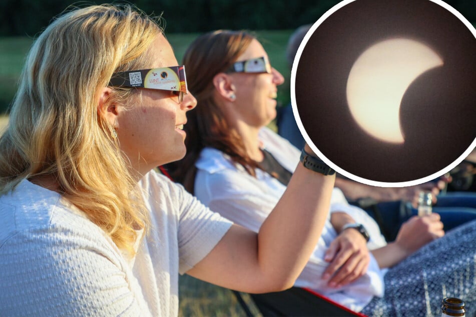 Leipzig: Sonnenfinsternis in Leipzig: Himmels-Spektakel lockt Messestadt-Bewohner nach draußen