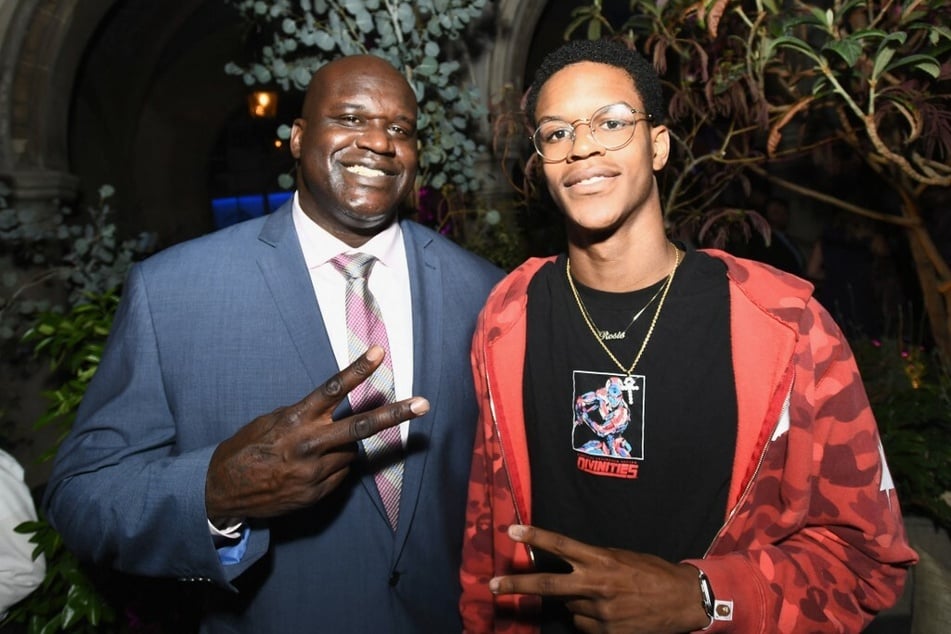 Shaquille O'Neal (l) and son Shareef O'Neal.