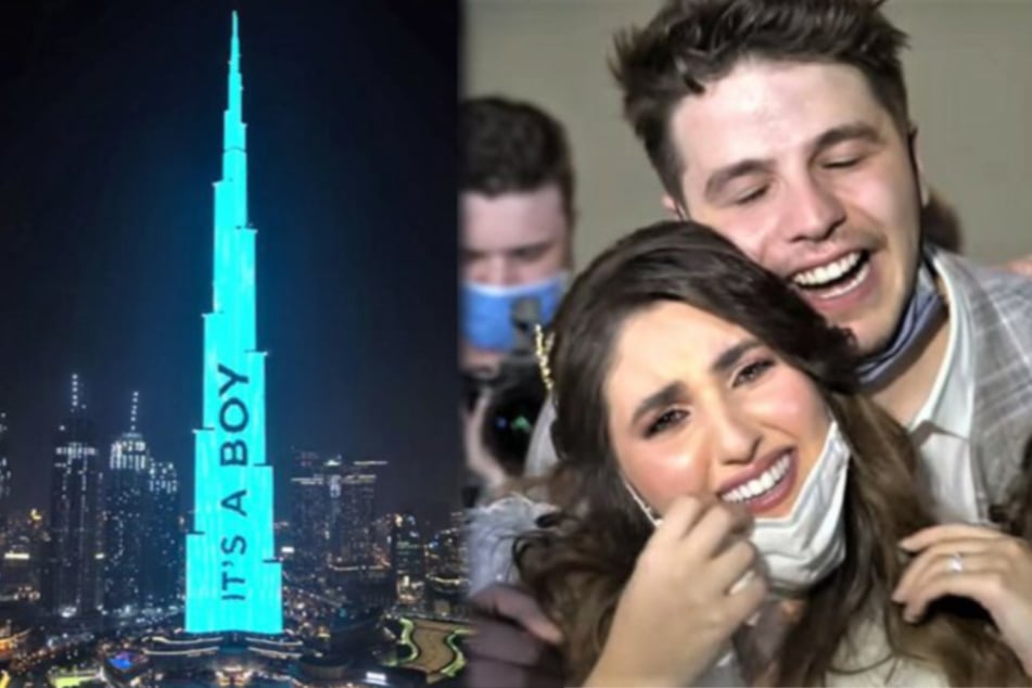 Anas und Asala feierten in Dubai die größte Gender-Enthüllungsparty der Welt.