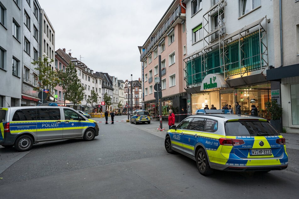 Der Marktplatz wurde zum Teil abgesperrt.