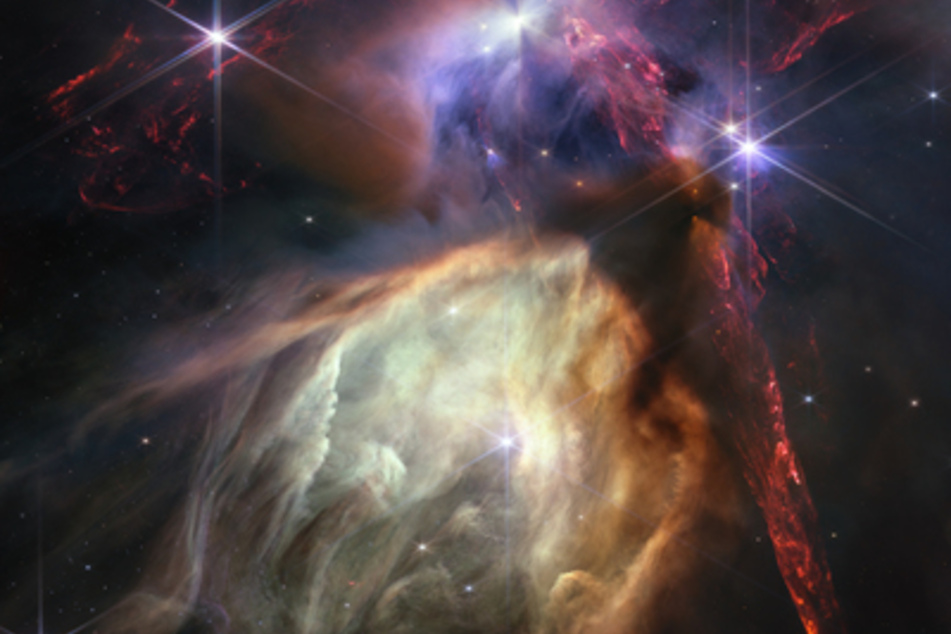 Die Aufnahme der "Rho-Ophiuchi-Wolke". Sie ist 460 Lichtjahre von der Erde entfernt.