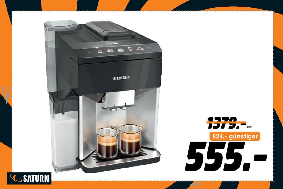 Siemens-Kaffeevollautomat für 555 statt 1.379 Euro.