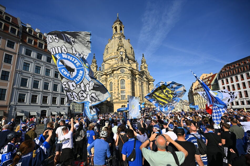 Ganz Dresden feierte im April 2025 den Aufstieg der Eislöwen. Aber diese Leistung zählt nicht, weil Orientierungstaucher EM-Gold holten.