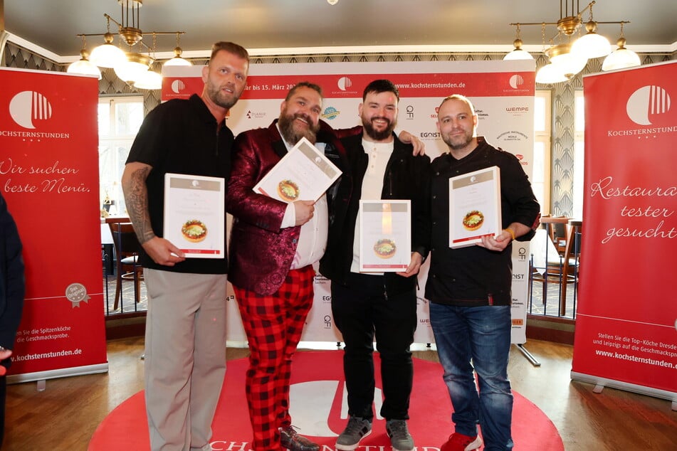 Die drei Erstplatzierten (v.l.): Elvis Herbek (2. Platz, finesse), Frank Ollhoff (1. Platz, Petit Frank) und Dennis Pentzold (3. Platz, Gioia).