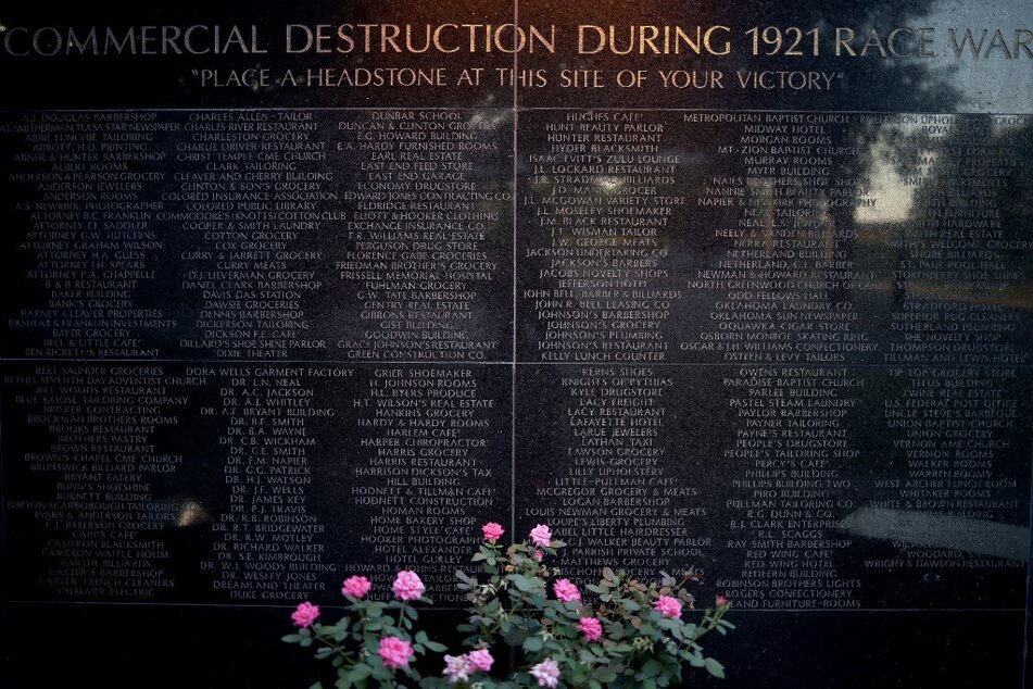 The Black Wall Street Massacre memorial in Tulsa, Oklahoma.