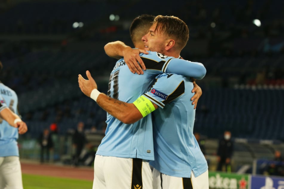 Ausgerechnet Ciro Immobile (r.) traf gegen seinen Ex-Klub! Der frühere BVB-Stürmer erzielte ein Tor und gab eine Vorlage - der Lazio-Kapitän war der Mann des Spiels.