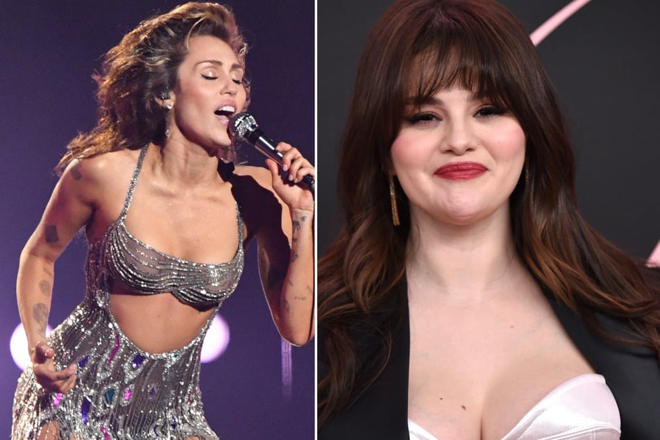 Selena Gomez gives Miley Cyrus her flowers after 2024 Grammy performance