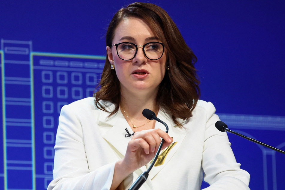 Die für Wirtschaft zuständige Vizeregierungschefin der Ukraine: Julia Swyrydenko.