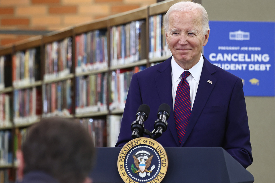 President Joe Biden delivered remarks on canceling student debt at Culver City Julian Dixon Library on Wednesday in Culver City, California.
