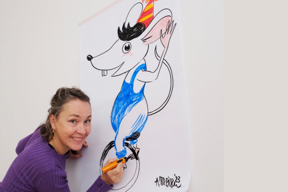 Anja Maria Eisen ist die Illustratorin der beliebten Museumsmaus Flitzi. Auch sie ist beim Fest in Dresden am 22. November mit dabei.