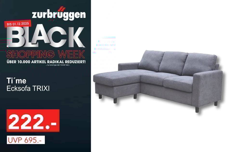 Das Ti'me Ecksofa TRIXI
für 222 statt 695 Euro.