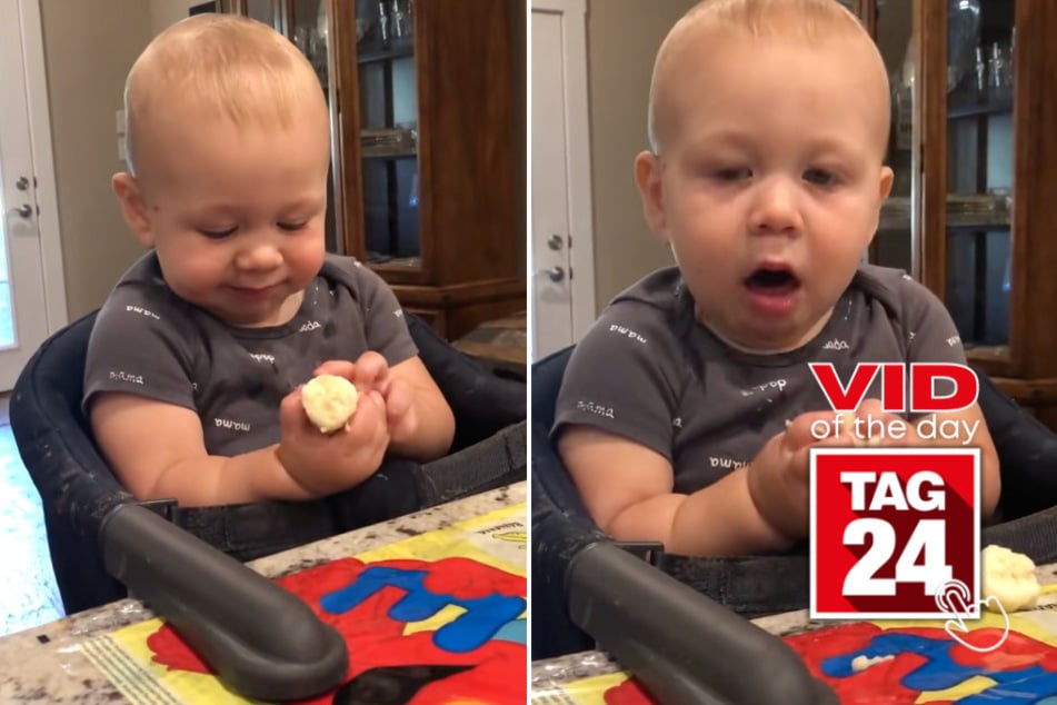 viral videos: Viral Video of the Day for September 25, 2025: Baby's hilarious first encounter with a banana