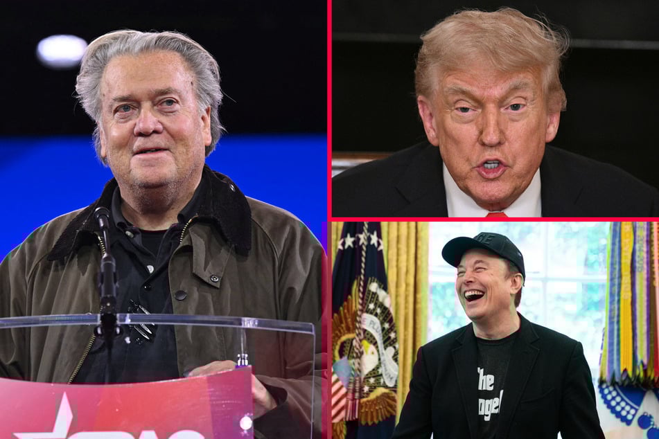 Ex-Trump advisor Steve Bannon (l.) took aim at tech billionaire Elon Musk and urged severe retribution against him by President Donald Trump.
