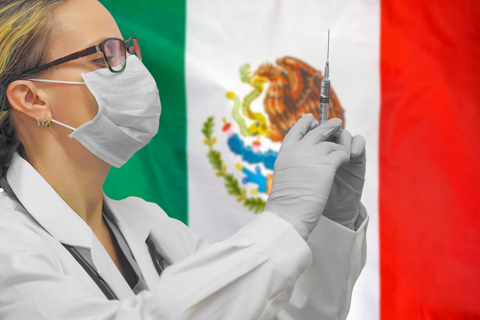 Because of the shortage, Mexico got a loan of 2.7 million AstraZeneca vaccines from America. With only 1% of the population fully vaccinated, the country lags far behind (stock image).