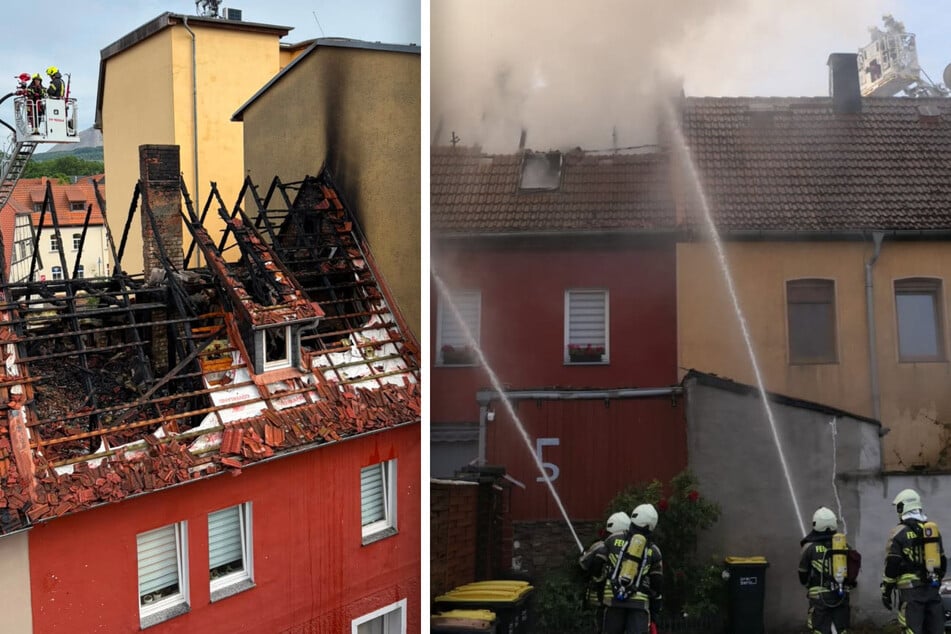In Sangerhausen brannte am Morgen ein Einfamilienhaus.