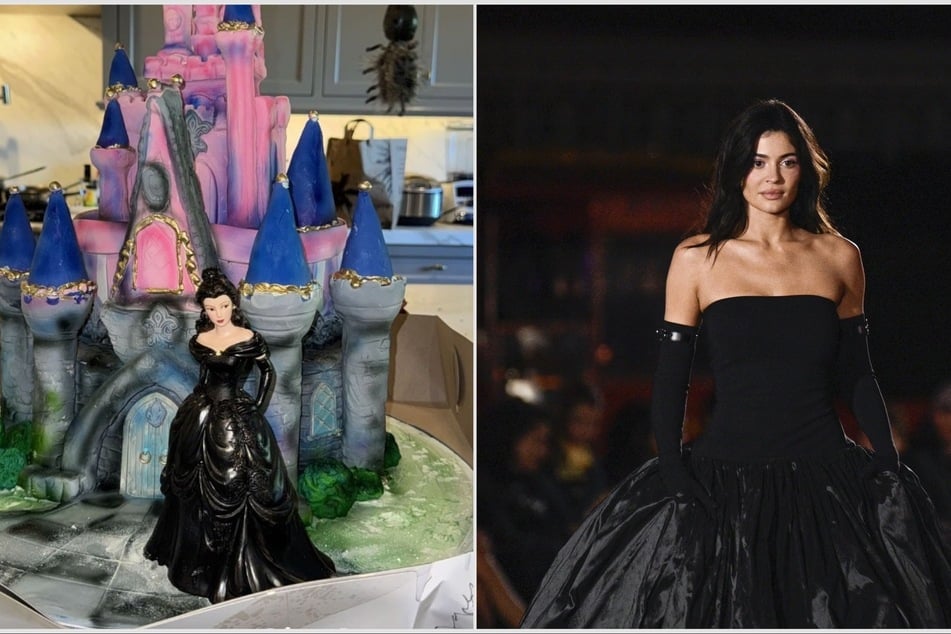 Kylie Jenner's enchanting Paris Fashion Week moment has been captured in a yummy cake design.