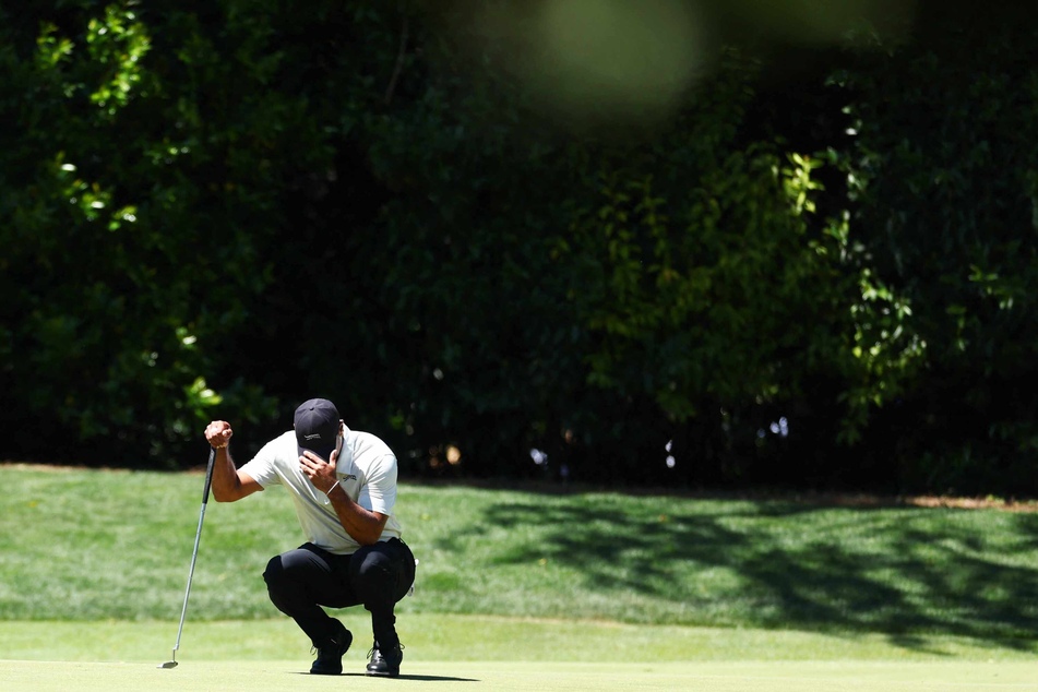 Tiger Woods during a disappointing performance in the third round of the 2024 Masters Tournament in Augusta on Saturday.