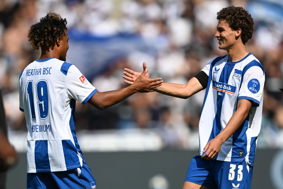 Soufian Gouram (20, r.) machte bei Hertha den größten Sprung.