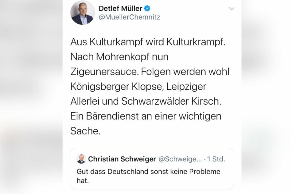 Rassismus-Vorwurf: Die Jusos kritisieren den Tweet von Detlef Müller.