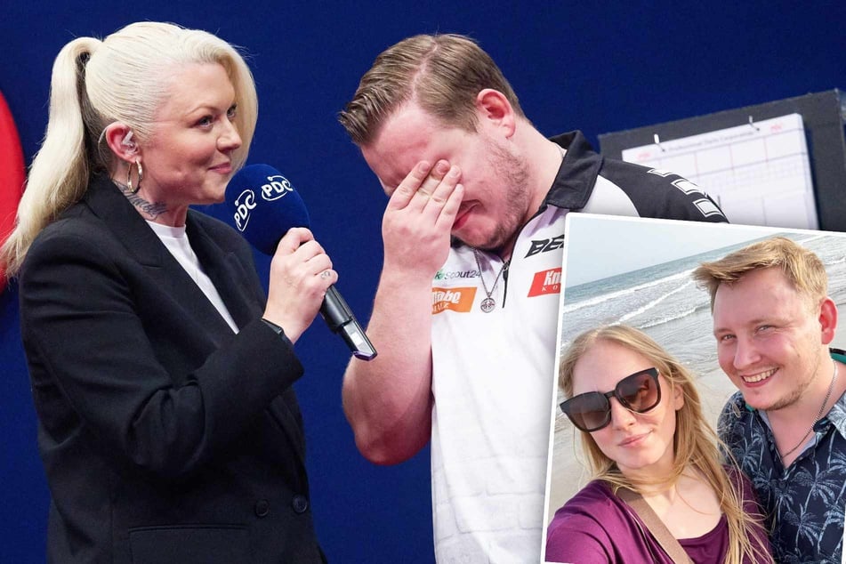 Deutscher Darts-Held schreibt Geschichte: So süß tröstet Martin Schindler dann seine Ehefrau