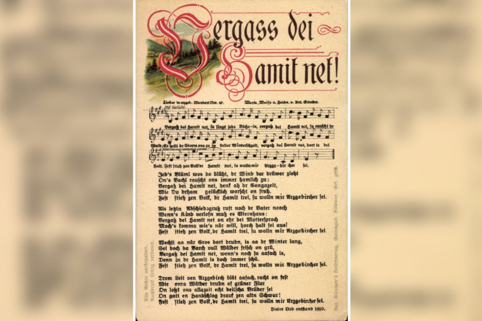 Auf Hochdeutsch: "Vergiss deine Heimat nicht".